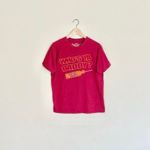 Sugar Daddy Candy “Who’s Ya Daddy?” Graphic Red T Shirt Adult size Medium